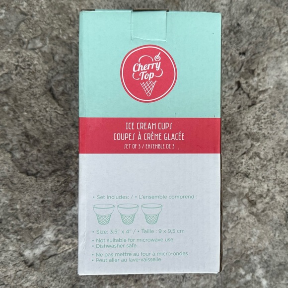 Icecream Cups- Set of 3 Ceramic Cups - Picture 2 of 6